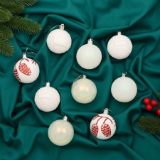 Set of balls plastic D-6 cm, 9 pcs 
