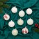 Set of balls plastic D-6 cm, 9 pcs "Melody" cones, red-white