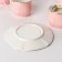 Ceramic coffee coffee table, 12 items: 6 cups 100 ml, 6 saucers 12 cm, pink color