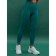 Sports women's leggings, size XS, emerald color