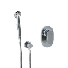 Fixer for bidet Wasserkraft A15357, with a hygienic shower, hose 120 cm, brass, chrome