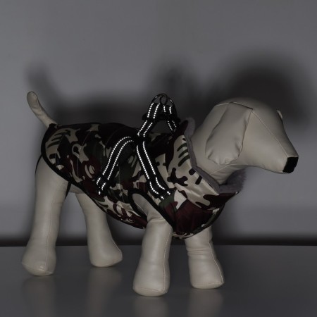 Jacket for dogs with a harness, size 4xl, camouflage-11