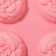 Baking shape of the share "Flowers. Peonies ”, silicone, 8 cells, 28 × 16 × 2 cm, cell diameter 5.5 cm, color mix