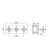 Bath mixer D&K Hessen Lorsch DA1414801, three -wound, built -in, chrome