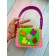 Designer made of felt "handbag with icons"