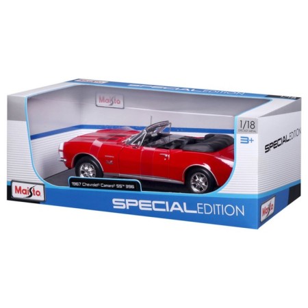 MASTO DIE-CAST 1967 Chevrolet Camaro SS 396 Convertible, 1:18, Red color-12