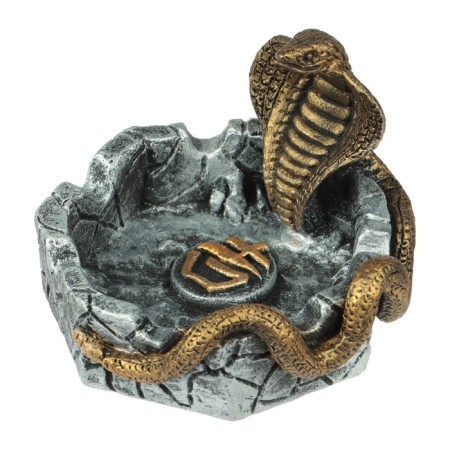 Ash "Cobra", polystone, gray with gold-1