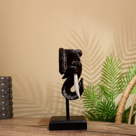 Souvenir "Elephant Head" on a stand, Albezia 35 cm-4