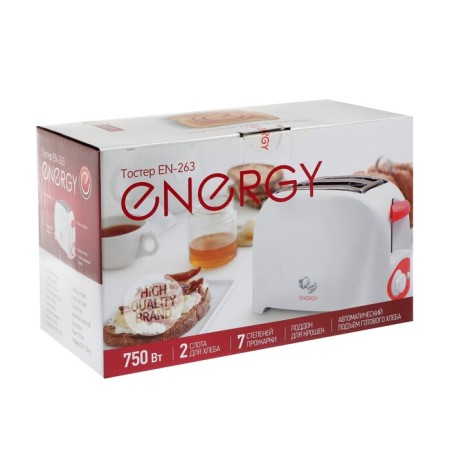 Toster Energy EN-263, 750 W, 7 modes of frying, 2 toasts, white-5