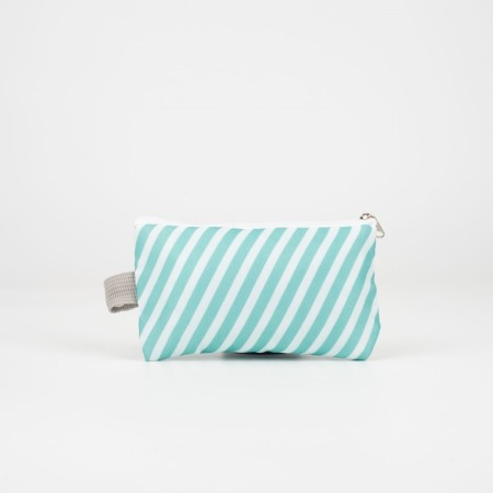 Cosmetic bag on a lace, with a wallet, green color-6