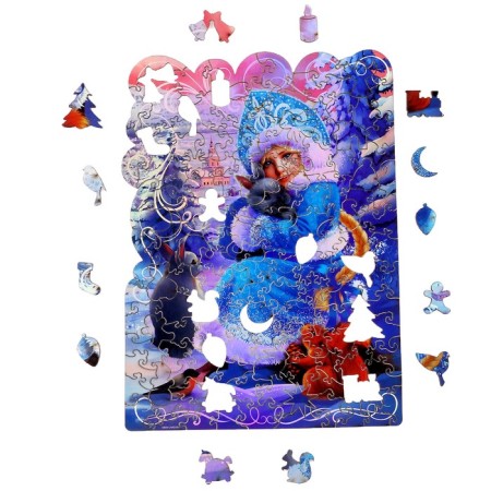 New Year's puzzle Figure "New Year! Winter beauty ", holographic details-6