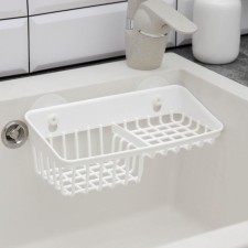 Holder suspended on the suction cups, 23.6 × 12.5 × 7.9 cm, white color