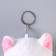 Soft toy "Cat with heart" on a key fob, 14 cm, color mix