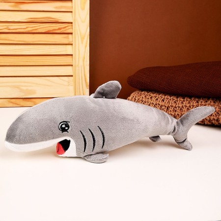 Soft toy "Shark", 39 cm, color gray color-1