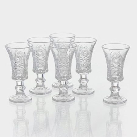 A set of glasses of glass "Ice Star", 35 ml, 10.5 × 5 cm, 6 pcs