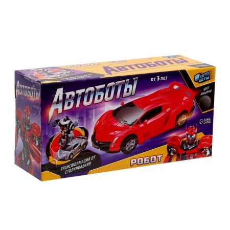 Inertial “sports car” robot, transforms in a collision, mixing color-14