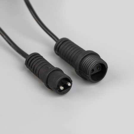Girlyanda "Bels Light" 5 m with nozzles "bulbs", IP44, UMS, dark thread, 10 LED, glow warm white, 220 V-2