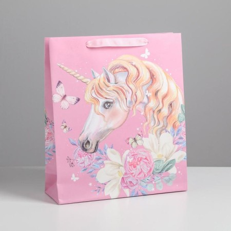 Package Gift Laminated Vertical, packaging, "unicorn", m 26 x 30 x 9 cm-1