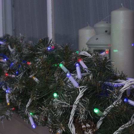 Garland "thread" 10 m, IP65, UMS, white thread, 100 LED, glow of multi, 220 V-2