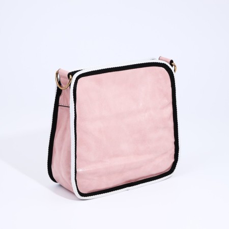Bag Cross-Bodi with a zipper, pink color-2