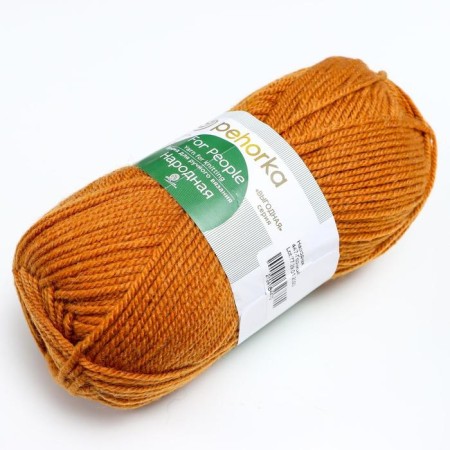 Yarn "Narodnaya" 30% wool, 70% acrylic volumetric 220m/100g (447 gorchitsa)-2