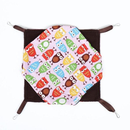 Gamak "suspension" for rodents 23*23 cm, calico, fleece, owl-1