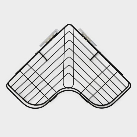 Corner shaft, 2 hooks, 26 × 26 × 10 cm, black color-1