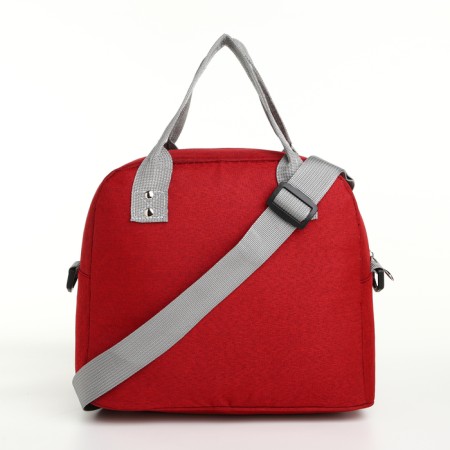 A thermosuma with a zipper, an outer pocket, 7.8 liters, burgundy color-1