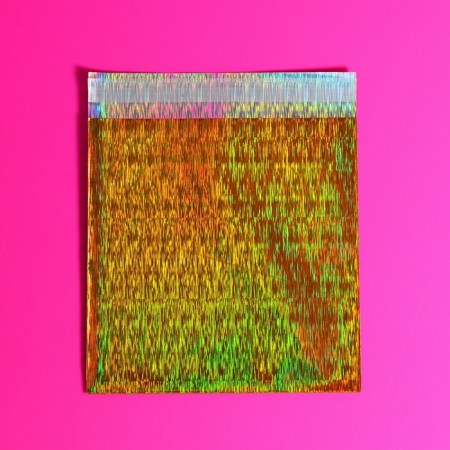 Package Gift holographic with sticky tape, "Starry sky", 10x10+2 cm-5