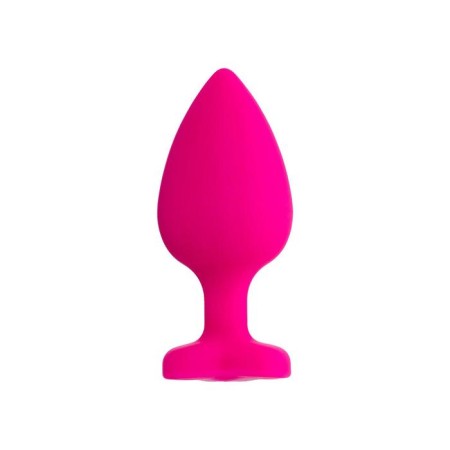 Anal plug Diamond Heart, silicone, pink color, 9.5 cm, d = 4 cm-2