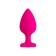 Anal plug Diamond Heart, silicone, pink color, 9.5 cm, d = 4 cm