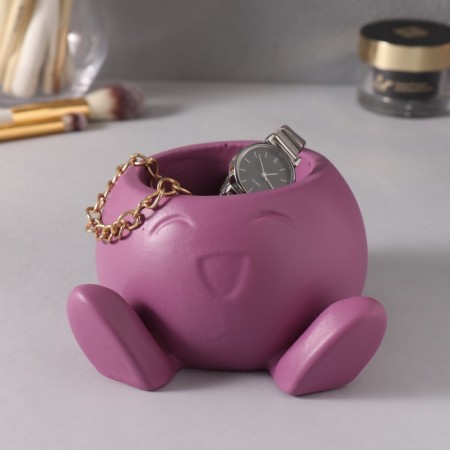Interior subject "ball smile" 6.3*12cm lilac