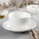 Tea steam porcelain Wilmax Olivia, 2 items: a cup 250 ml, a saucer d = 15 cm, white color