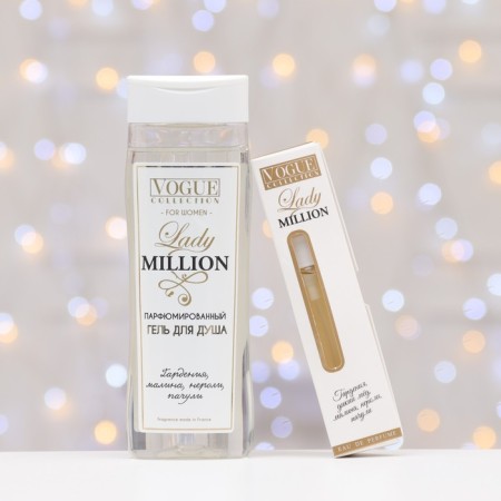 Gift set women Lady Million, shower gel 250 ml, perfumery water 30 ml-4