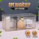 SHINE organizer for storage, with a lid, 3 sections, 21.5 × 8.8 × 9.5 cm, the color is transparent/golden