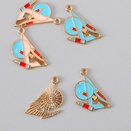 Decor for creativity Metal "School" enamel mix 2.6x1.8 cm-2