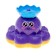 The octopus bath toy, a fountain, a button on, the color of a mix, crumb I