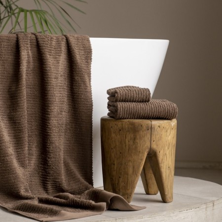 Tainted tange Pasionaria "Line", 450 gr, size 70x140 cm, brown color