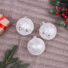 Set of balls plastic D-8 cm, 3 pcs 