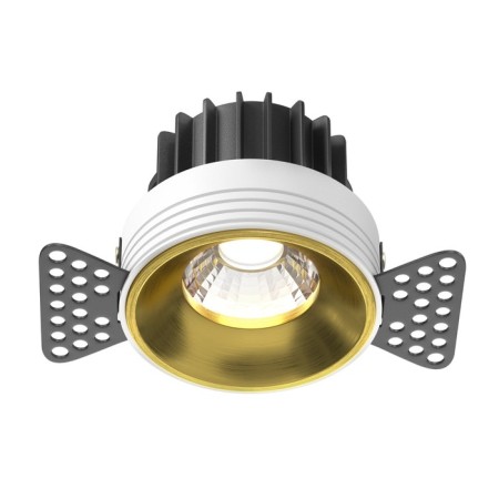Built-in lamp Technical DL058-12W4K-TRS-BS Round, 115x60 mm, LED, 12W, 1020LM, 4000K, Brass