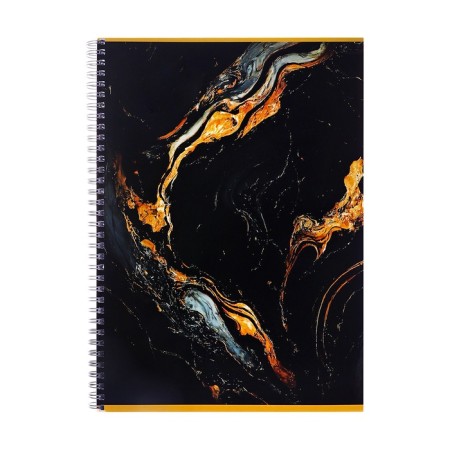 A notebook on the crest, calligrata "marble", 80 sheets, in a cage, cover coated cardboard, twin-lak, an offset block, gold/black.