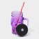 Glass jar with a lid and tube "Skull. Halloween ", 400 ml, 11 × 8.5 × 13 cm, color mix