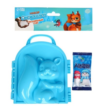 Snezhkolev-Peskolev "Squirrel" + Magic snow 20 g., Mix color, for the New Year-5