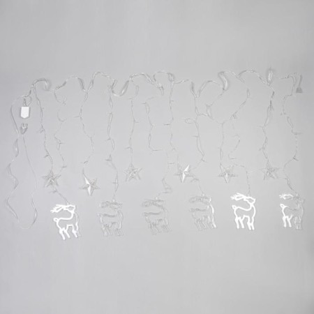 Garland "fringe" 2.7 × 0.9 m with nozzles "month", IP20, transparent thread, 138 LED, glow of multi, 8 modes, 220 V-5