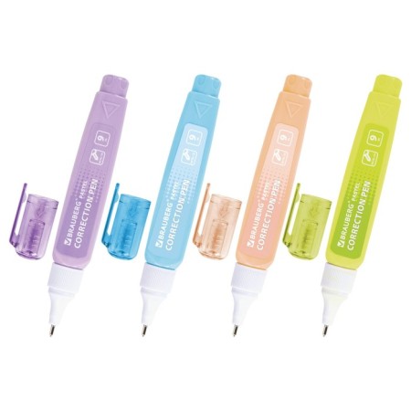 Corrector-pencil 9 ml Brauberg Paste, metal tip, 4 pieces-2