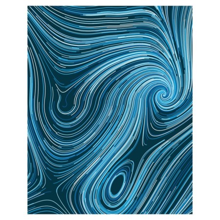 Pillow Golk "Blue vortex, decorative, size 16x45 cm-1