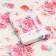 Packaging paper, Kraft white "Flower image", 50 x 70 cm