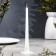 Square Square Metal for 1 candle, 7x3 cm, white