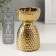 Ceramics candlestick per 1 candle "Illusion" d = 4 cm gold 6.5x6.5x10 cm