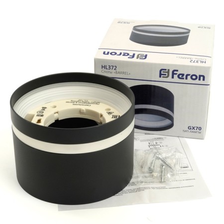Ceiling light Feron HL372, IP20, GX70, 25 W, 115x115x80 mm, black color black-7